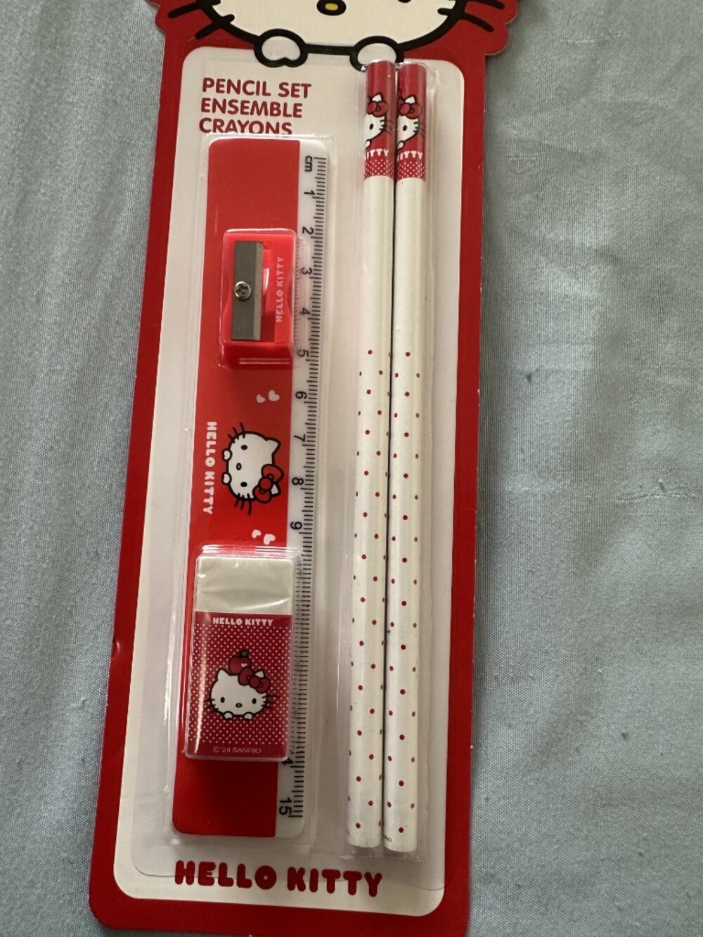 Sanrio Hello Kitty Eraser Pencil Ruler Sharpener Set - Picture 4 of 11